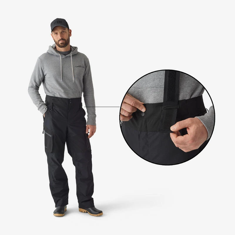 Pantalon De Pêche Imperméable Homme - FT 500 WPF Noir 3 Pantalon De Pêche Imperméable Homme - FT 500 WPF Noir – Image 3