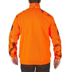 Pull Chasse Renfort Orange Fluo 500 -Outdoor Série Magasin pull chasse renfort orange fluo 500 2