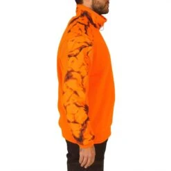 Pull Chasse Renfort Orange Fluo 500 -Outdoor Série Magasin pull chasse renfort orange fluo 500 4