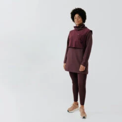 Kalenji Sweat Running Chaud Long Femme - Warm+ Long Marron -Outdoor Série Magasin sweat running chaud long femme warm long marron 2