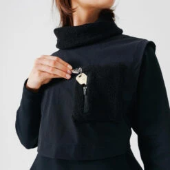 Kalenji Sweat Running Chaud Long Femme - Warm+ Long Noir -Outdoor Série Magasin sweat running chaud long femme warm long noir 6