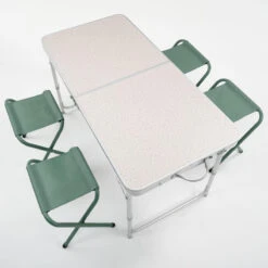 Quechua TABLE DE CAMPING PLIANTE - 4 TABOURETS - 4 À 6 PERSONNES -Outdoor Série Magasin table de camping pliante 4 tabourets 4 a 6 personnes 4