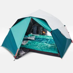 Quechua Tente De Camping - 2 Seconds EASY - 3 Places - Fresh & Black -Outdoor Série Magasin tente de camping 2 seconds easy 3 places fresh and black 3