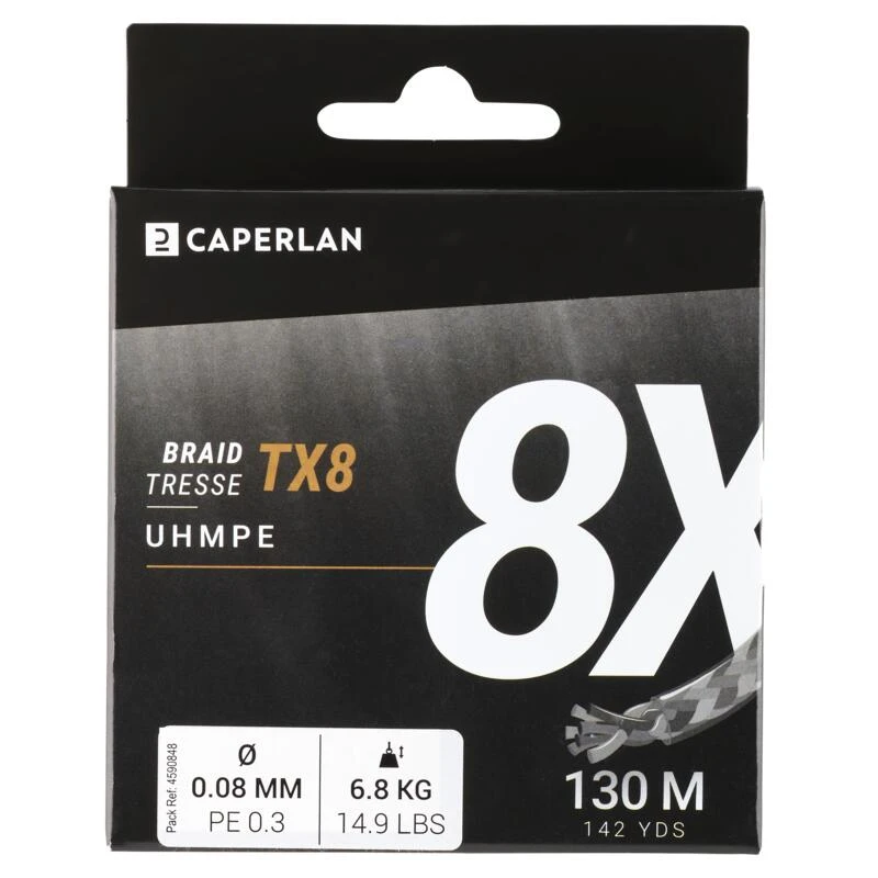 TRESSE PECHE AUX LEURRES TX8 GRIS 130M 3 TRESSE PECHE AUX LEURRES TX8 GRIS 130M – Image 3