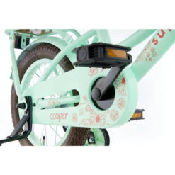 Vélo Enfant SuperSuper Cooper Bamboo - 14 Pouces - Vert Pistache -Outdoor Série Magasin velo enfant supersuper cooper bamboo 14 pouces vert pistache 2